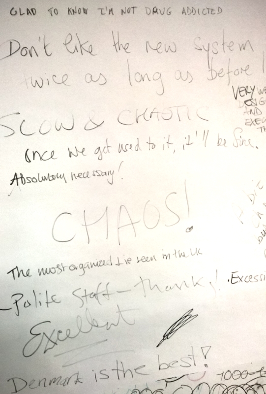 Feedback whiteboard Gatwick